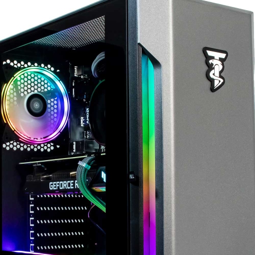 ViprTech Rebel 4.0 Gaming PC - AMD Ryzen 7, RTX 4060 Ti 8GB, 16GB DDR4 RAM, 1TB NVMe SSD, VR-Ready, Streaming, RGB, Win 11, Desktop Computer Black