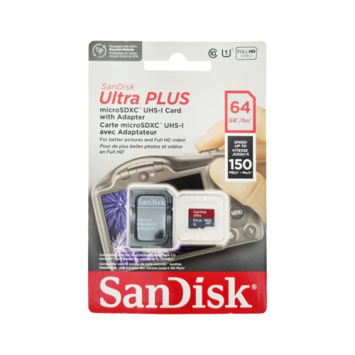 Carte mémoire microSDXC UHS-I Ultra plus 64&nbsp;Go de SanDisk remise à neuf avec adaptateur d'origine