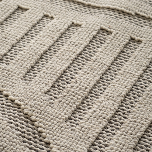 Rug Branch Hogar Modern Abstract Indoor Outdoor Area Rug, Grey Cream