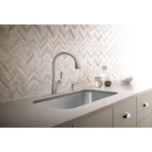 Kohler K-R18594-SD-VS Trielle Kitchen Sink Faucet, Vibrant Stainless