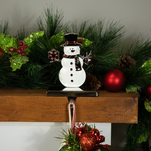 Smiling Snowman Christmas Stocking Holder - 6"