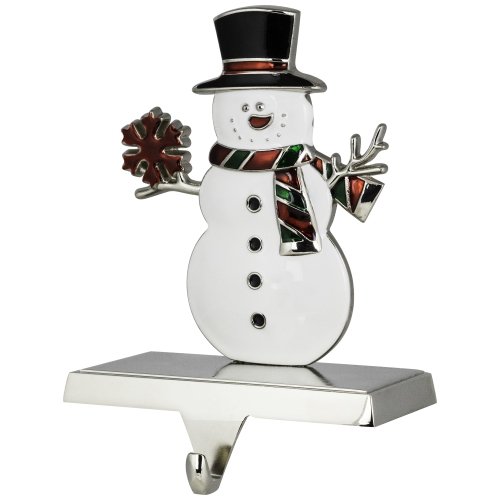 Smiling Snowman Christmas Stocking Holder - 6"