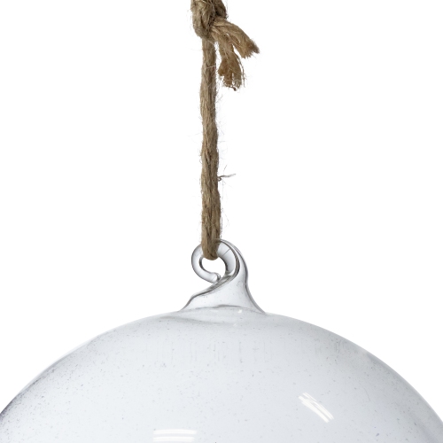 Boule de Noël en verre à motif ours polaire dans la neige - 4,75 po