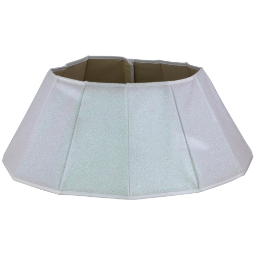 26" Shiny White Fabric Hexagonal Christmas Tree Collar