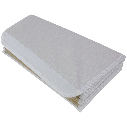 26" Shiny White Fabric Hexagonal Christmas Tree Collar