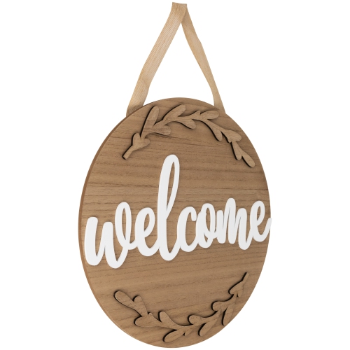 Welcome Daily Branches Wooden Wall Sign - 15.75"