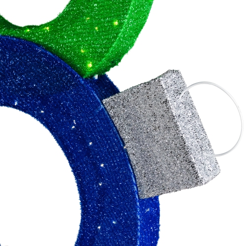 Lighted Stacked Ornaments Outdoor Christmas Yard Decoration - 31.5"