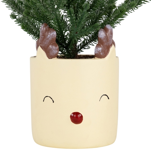 Mini Artificial Christmas Tree in Reindeer - 14.25" - Unlit