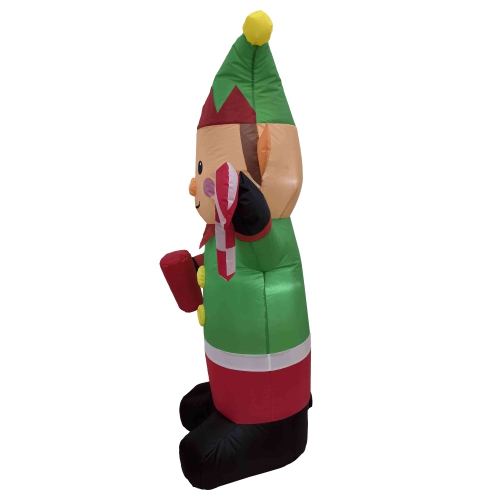Lighted Inflatable Elf Outdoor Christmas Decoration - 4.25'
