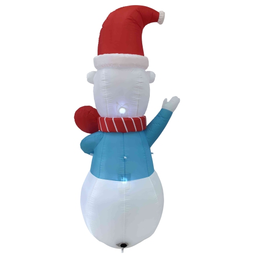 Décoration de Noël extérieure ours polaire gonflable à DEL - 8,25 pi