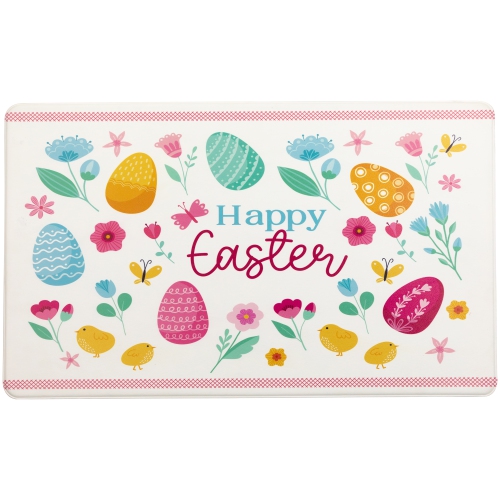 29" Pastel Eggs and Chicks "Happy Easter" Kitchen Comfort Mat