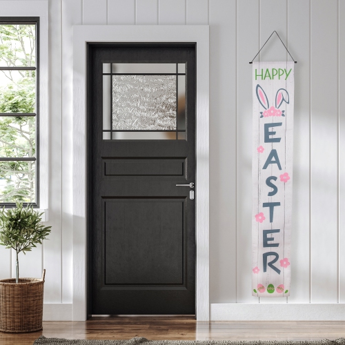 Welcome and Happy Easter Outdoor Hanging Door Banners - 71" - Set of 2