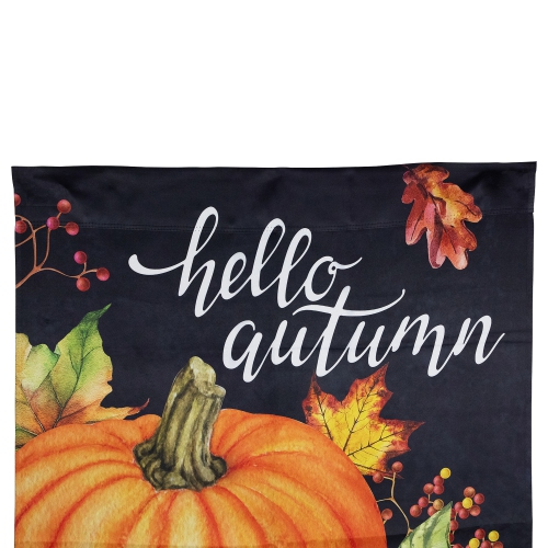 Pumpkins and Sunflowers Hello Autumn Outdoor Fall Harvest House Flag - 40" x 28"