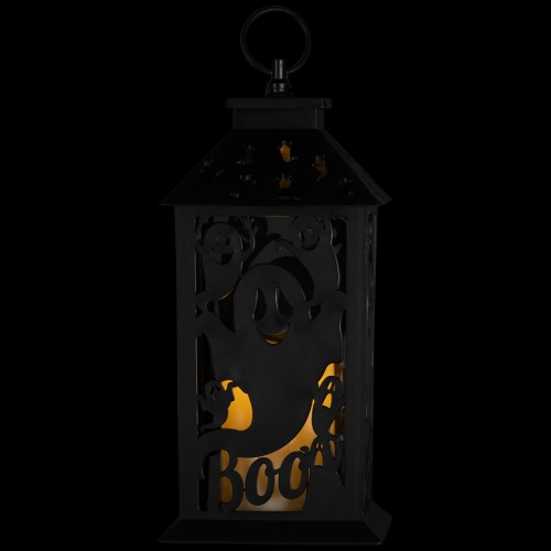 LED Lighted Ghosts Halloween Candle Lantern - 11" - Black