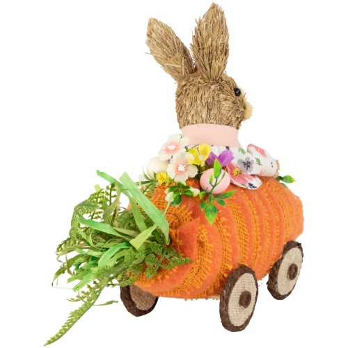 Girl Bunny with Carrot Car Easter Decoration - 13"