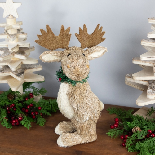 Woodland Standing Moose Christmas Figure - 14"
