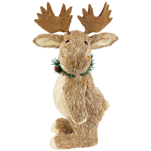 Woodland Standing Moose Christmas Figure - 14"