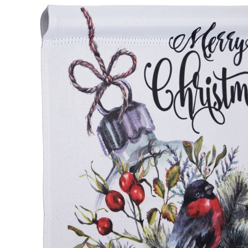 Merry Christmas Ornament Outdoor Christmas Garden Flag - 18" x 12.5"