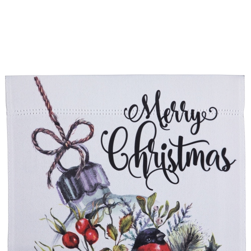 Merry Christmas Ornament Outdoor Christmas Garden Flag - 18" x 12.5"