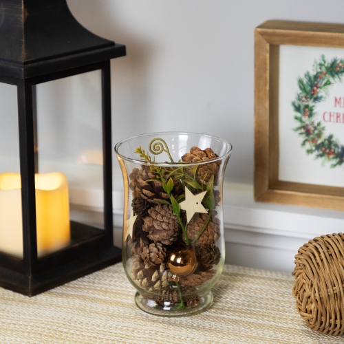 Ornaments, Pinecones and Stars Christmas Decorations - 6"