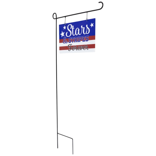 Stars and Stripes Forever Americana Outdoor Metal Yard Sign - 39.25"