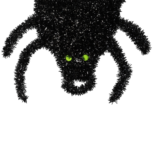 Lighted Spider and Web Halloween Decoration - 36" - Black - Purple LED Lights