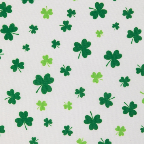 Shamrock St. Patrick's Day Placemats - 18" - White and Green - Set of 4