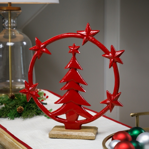 NORTHLIGHT  Star Bright Metal Tree Christmas Decoration - 12"