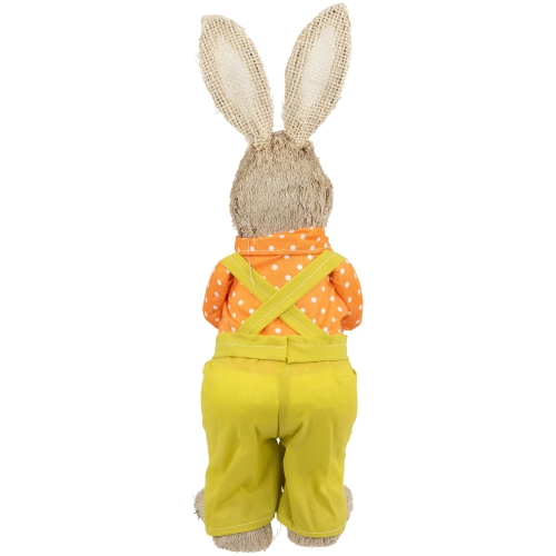 Standing Boy Rabbit with Carrot Easter Figure - 16" - Orange and Green