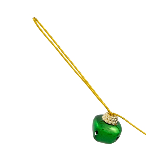 Shiny Metal Jingle Bells Christmas Garland - 7.5' x 1" - Green