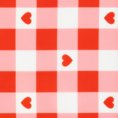 Checkered Hearts Valentine's Day Placemats - 18" - Set of 4