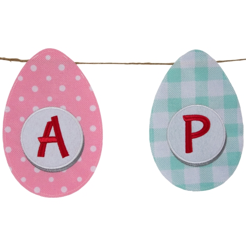 70" Pastel Checkered and Striped "Happy Easter" Hanging Banner
