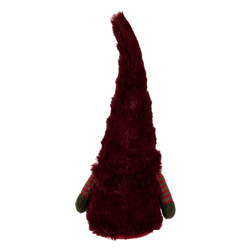 LED Lighted Gnome with Snowflake Christmas Figure - 13" - Burgundy Red