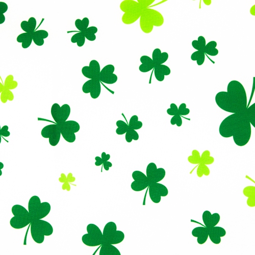 Shamrock St. Patrick's Day Table Runner - 72" - White and Green