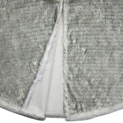 Silver Fox Faux Fur Christmas Tree Skirt - 48"