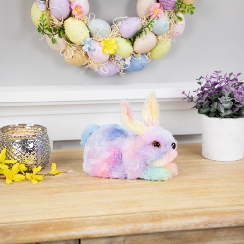 Plush Pastel Tie Dye Easter Bunny Figurine - 7" - Multicolor