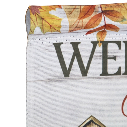 Welcome Friends Fall Harvest Outdoor Garden Flag - 18" x 12.5"