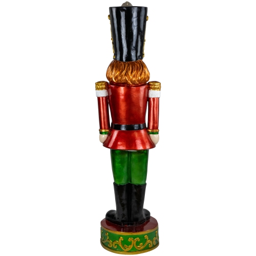 Commercial Christmas Nutcracker Soldier with Decorative Base - 5.25' - Red and Green
