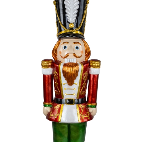 Commercial Christmas Nutcracker Soldier with Decorative Base - 5.25' - Red and Green