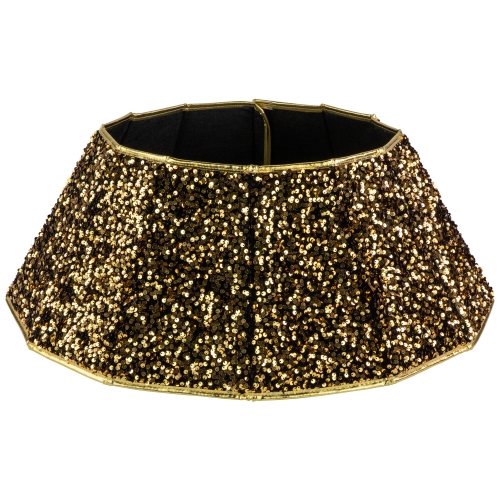26" Gold Sequins Hexagonal Christmas Tree Collar