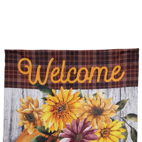 Flint Corn "Welcome" Fall Harvest Outdoor House Flag - 40" x 28"