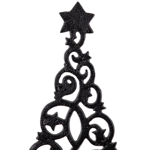 Starry Trees Metal Christmas Decorations - 18.5" - Black - Set of 2