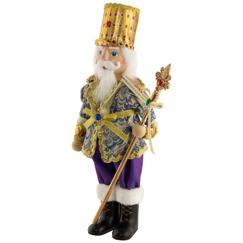 Nutcracker with Jeweled Scepter Christmas Figure - 16"