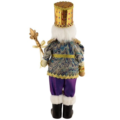 Nutcracker with Jeweled Scepter Christmas Figure - 16"