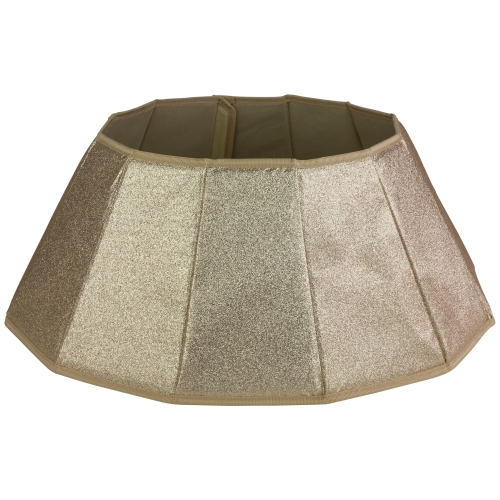 Collier hexagonal en tissu doré métallique de 26 po pour arbre de Noël