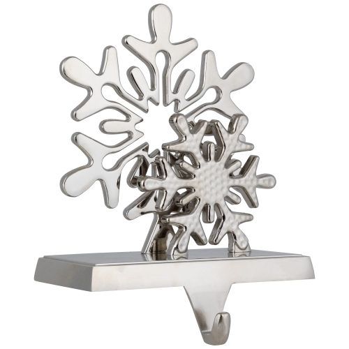 Double Snowflakes Christmas Stocking Holder - 6"