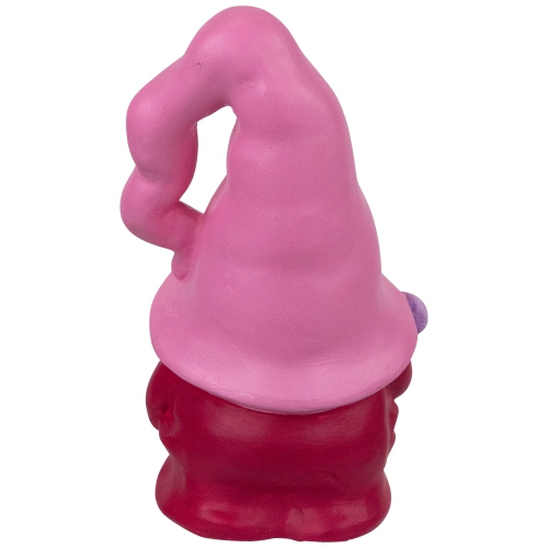 Figurine de gnome du printemps et papillon - 7 po - Rose et fuchsia