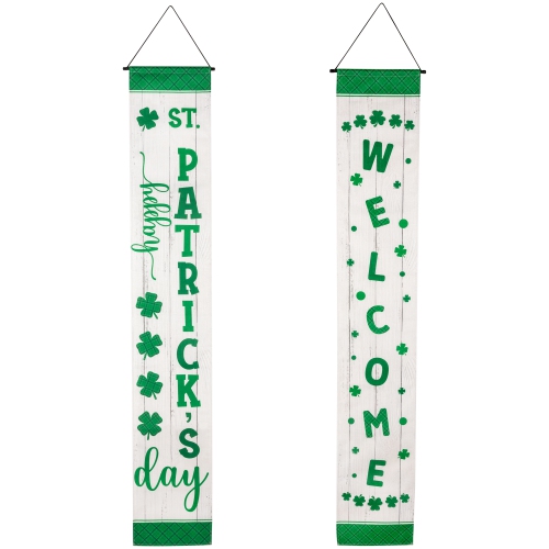 Welcome St. Patrick's Day Porch Door Banners - 71" - Set of 2