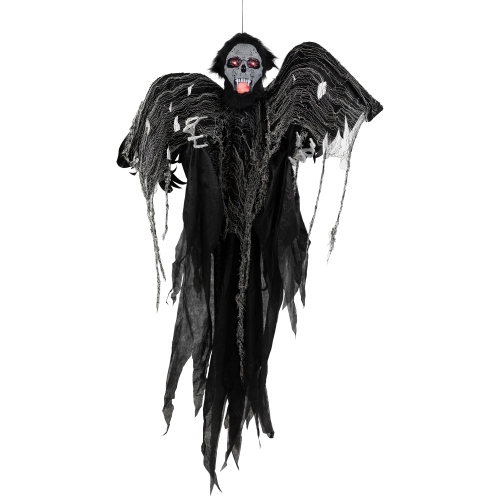Animated Hanging Zombie Vampire with Lights and Sound Halloween Decoration - 5'