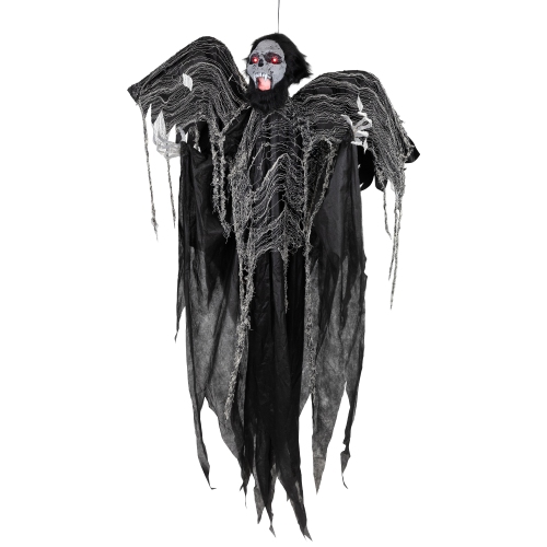 Animated Hanging Zombie Vampire with Lights and Sound Halloween Decoration - 5'